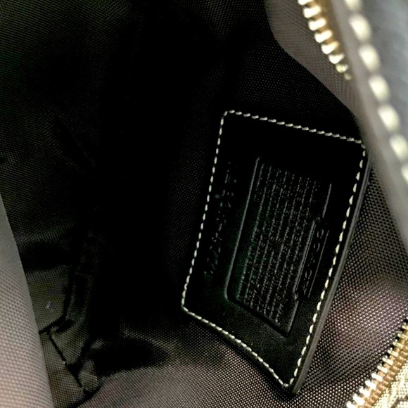 Coach Phoebe E3K-4771 Authentic Brown Logo Mini Bag Purse, silver hardware - Picture 11 of 12